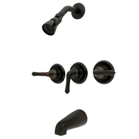 shower handle faucet kingston tub magellan brass bronze rubbed oil three faucets fixtures trim handles valve kit lever metal thebuilderssupply