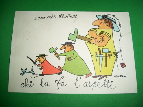 I-Proverbi-Illustrati-n-3-1953-illustratore-P-Mondaini-Chi-la-fa-GB