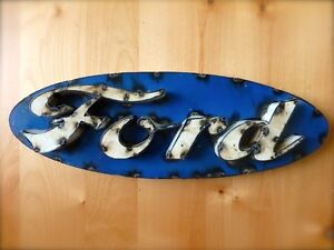 rustic   ford bar FORD  cave METAL truck signs SIGN auto rustic cabin man RECYCLED SCRAP