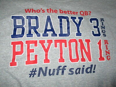 TOM BRADY Who's the better QB? NEW ENGLAND PATRIOTS Peyton Manning (XL)