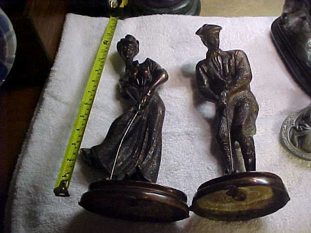 2 GOLFER BRONZES --GOOD LARGER