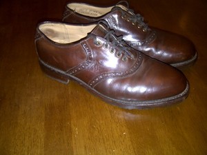 Johnston-Murphy-Mens-Brown-Leather-Saddle-Oxfords-Size-8-3E-10-5-8 ...