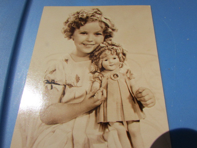 Shirley Temple Photo Her Doll Post Card Sepia Print Picture 6