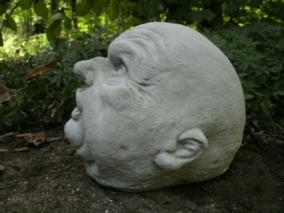 Cement Uncle Fester Bald Head Garden Art ...