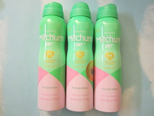 Lot MITCHUM DRY SPRAY WOMEN ANTI-PERSPIRANT & DEODORANT POWDER FRESH 4