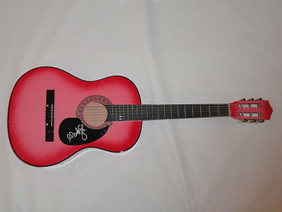 MICKEY GUYTON SIGNED HOT PINK ACOUSTIC GUITAR BETTER THAN YOU LEFT ME