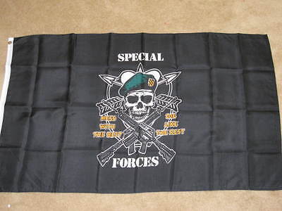 3X5 ARMY SPECIAL FORCES FLAG PIRATE MESS WITH BEST