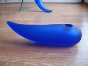 Daum Philippe Starck Vase Vessel Cobalt Blu