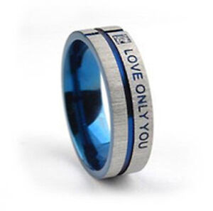 ... -Steel-Love-Commitment-Ring-Couples-Promise-Rings-Only-Love-You-Ring