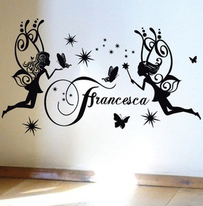 Butterfly Wall  on Name Fairy Butterflies Stars Vinyl Sticker Wall Art Decal   Ebay