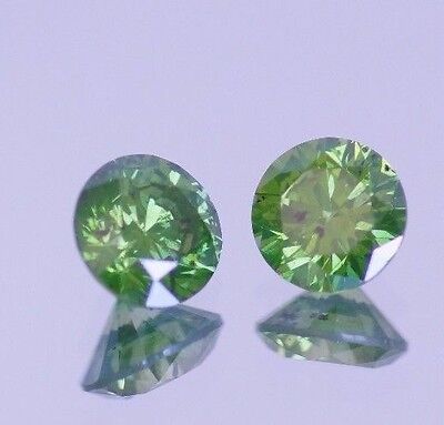 1.31 Carat Fancy Green Diamond Loose PAIR for Earrings Best Deal Ebay (Best Carat For Diamond)