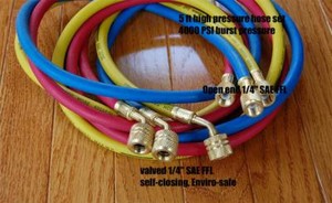 hvac loss low fittings hose epa 4000psi r410a manifold applied gauge