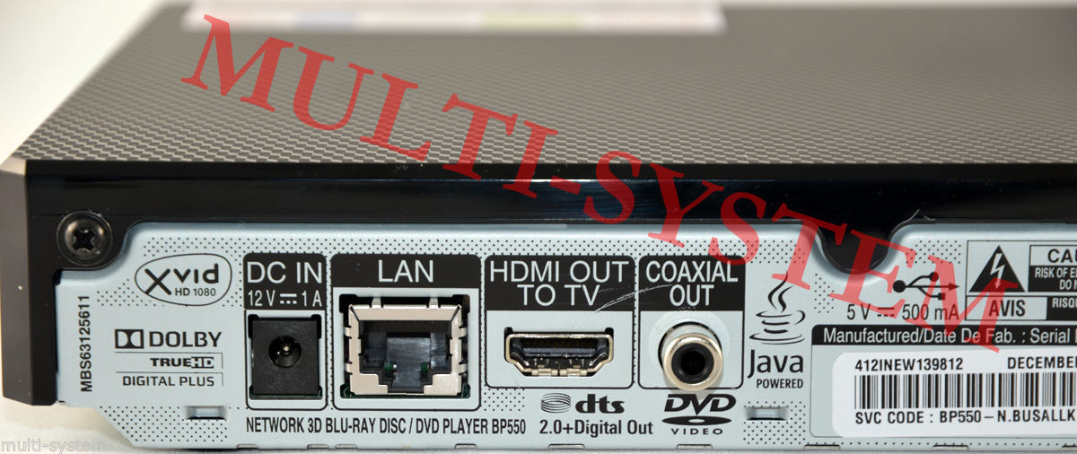 LG BP550 Multi Zone All Region Free DVD 3D Bluray disc Player with WiFi Support eBay