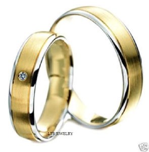 10K-TWO-TONE-GOLD-MENS-WOMENS-MATCHING-WEDDING-RINGS