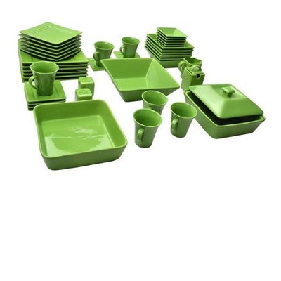 45 Piece Square Dinnerware Set Plates for ...