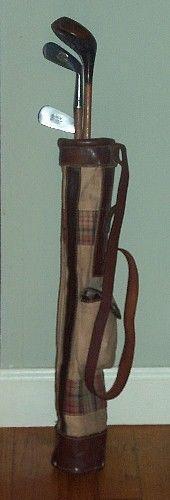 Antique Leather Golf Bag | eBay
