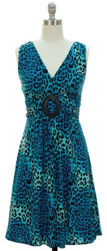 Blue Leopard Print Dress | eBay