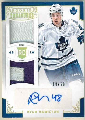 RYAN-HAMILTON-2012-13-Rookie-Anthology-Treasures-Patches-10-50-AUTO-Autograph