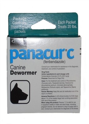 Panacur C Canine Dewormer Dogs 2 Gram ...
