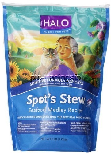 Halo Spot's Stew Natural Dry Cat Food Sensitive Cat Seafood Medley 6lb