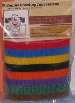Velcro Puppy ID Whelping Litter Bands Collars ...