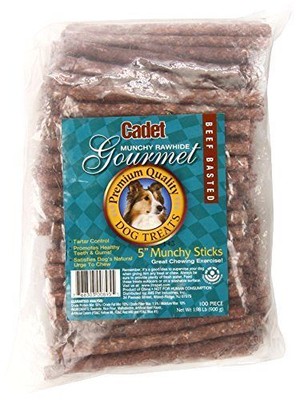 Cadet 100-Pack Rawhide Beef Munchy Sticks for ...