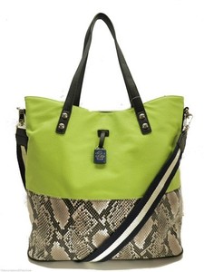 Details about NEW JESSICA SIMPSON HANDBAG NEON GREEN  BLACK GET AWAY ...