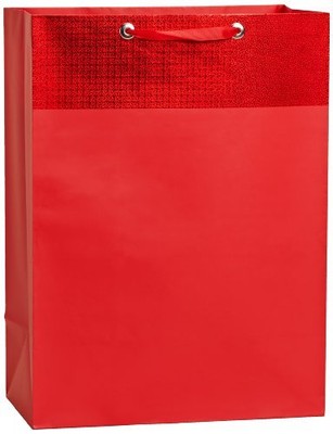 UPC 645416015004 product image for American Greetings Jumbo Gift Bag, Red Holograph Cuff 645416015004 | upcitemdb.com