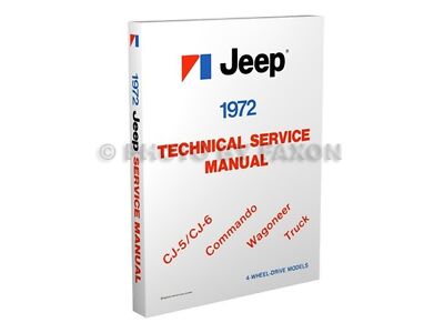 1972 Jeep Repair Shop Manual CJ5 CJ6 Commando Wagoneer J10 J20 Truck CJ 5 6