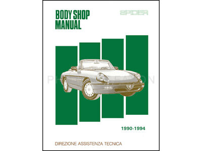 Alfa Romeo Spider Body Shop Manual 1991 1992 1993 1994 Veloce Graduate Quadrifog