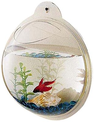 Wall Hanging Mount Betta Fish Bubble Aquarium ...