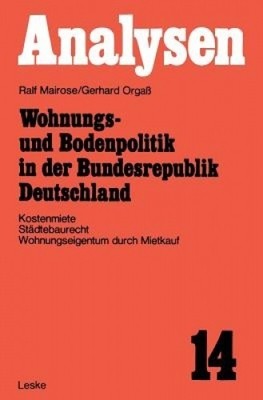 ISBN 9783810000156 product image for Wohnungs- Und Bodenpolitik In Der Bundesrepublik Deutschland [ger] By Ralf Mairo | upcitemdb.com