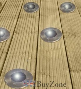 Solar Powered LED Garden Deck Lights Decking Driveway