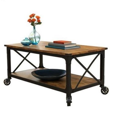 Rustic Coffee Table Industrial Vintage Wood Furniture ...