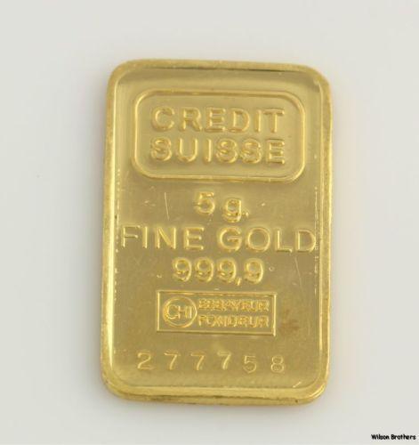 1g Credit Suisse Gold Bar