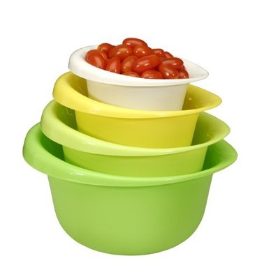 4 pc Plastic Mixing Bowl Set Green ...