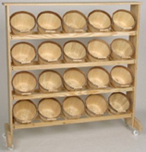 wooden rack displays