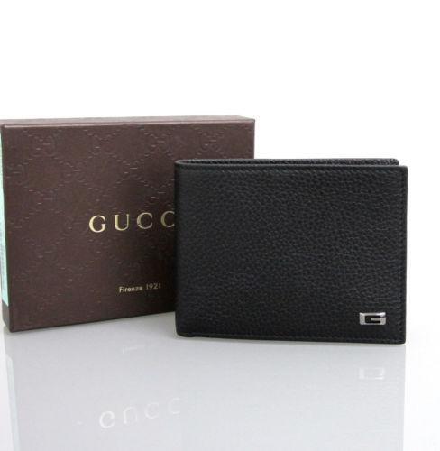 Gucci Mens Black Leather Wallet | eBay