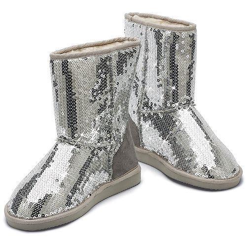 sequin biker boots