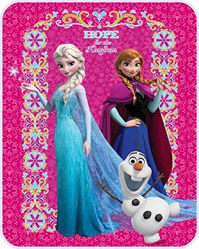 Frozen-Hope-Sisters-Elsa-Anna-and-Olaf-the-Snowman-Blanket-Throw-Brand-New
