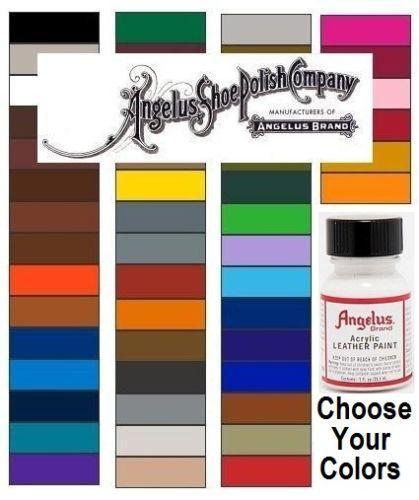 angelus paint colour chart