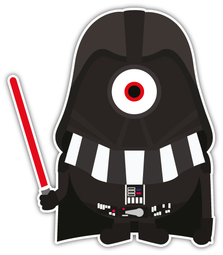 Minion-Darth-Vader-Printed-Sticker-Decal-Funny-Star-Wars-Retro-JDM-VAG-EURO