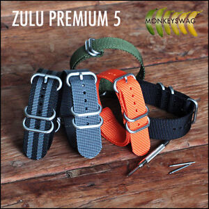 Bracelets de montre Zulu Militaire Nato avec attaches