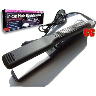 In Car Hair Straighteners With Ceramic Plates - 12 Volt - Ideal Holiday Tool