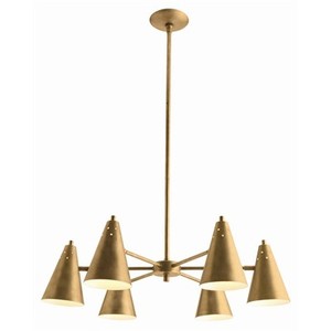 swivel chandelier shade brass finish mid century antique modern light