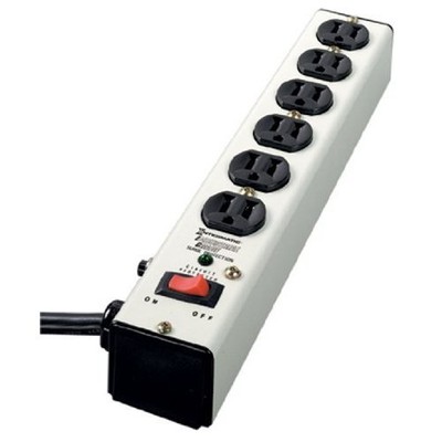 UPC 078275124547 product image for Intermatic Ig112663 Metal Surge Strip With Six-outlets And Lighted Switch With S | upcitemdb.com