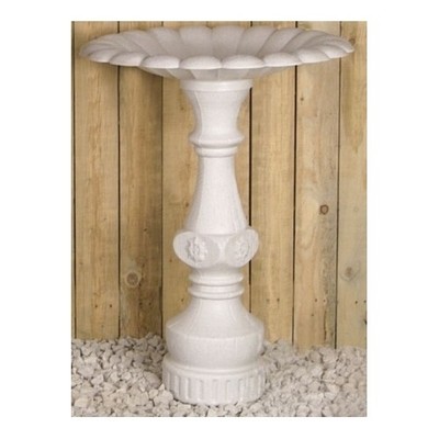 White Bird Bath Outdoor Garden Decor Birdbath ...