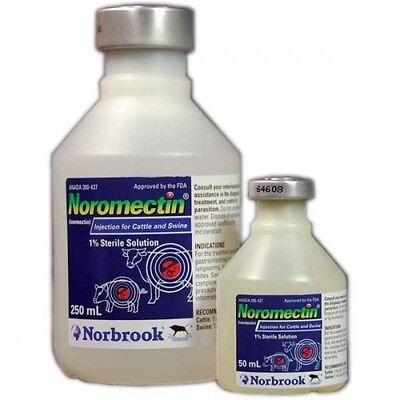 Noromectin (Ivermectin) 1% Injectable Dewormer for Cattle ...