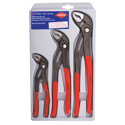 Knipex 002006US1 3-Pc Cobra Pliers Set 7/10/12