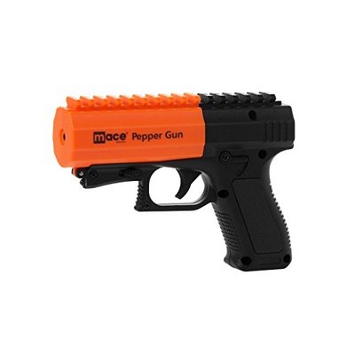 Mace Pepper Gun 2.0 With Strobe Led And Integrated Picatinny Rail (Black)
